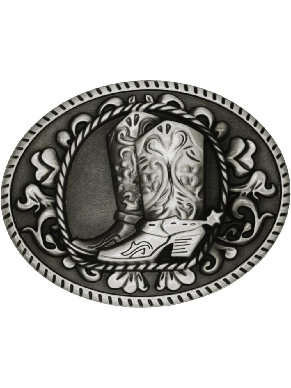 Women Cowboy Riding Boot Western Cross Cowboy Prayer Belt Buckle Zinc Alloy